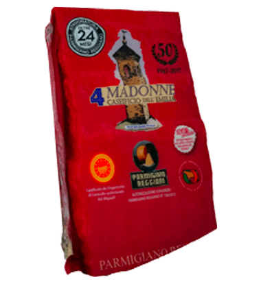 Parmigiano Reggiano Vacche Rosse 24 Mesi | 0.5kg | 4 Madonne Caseificio Dell’Emilia